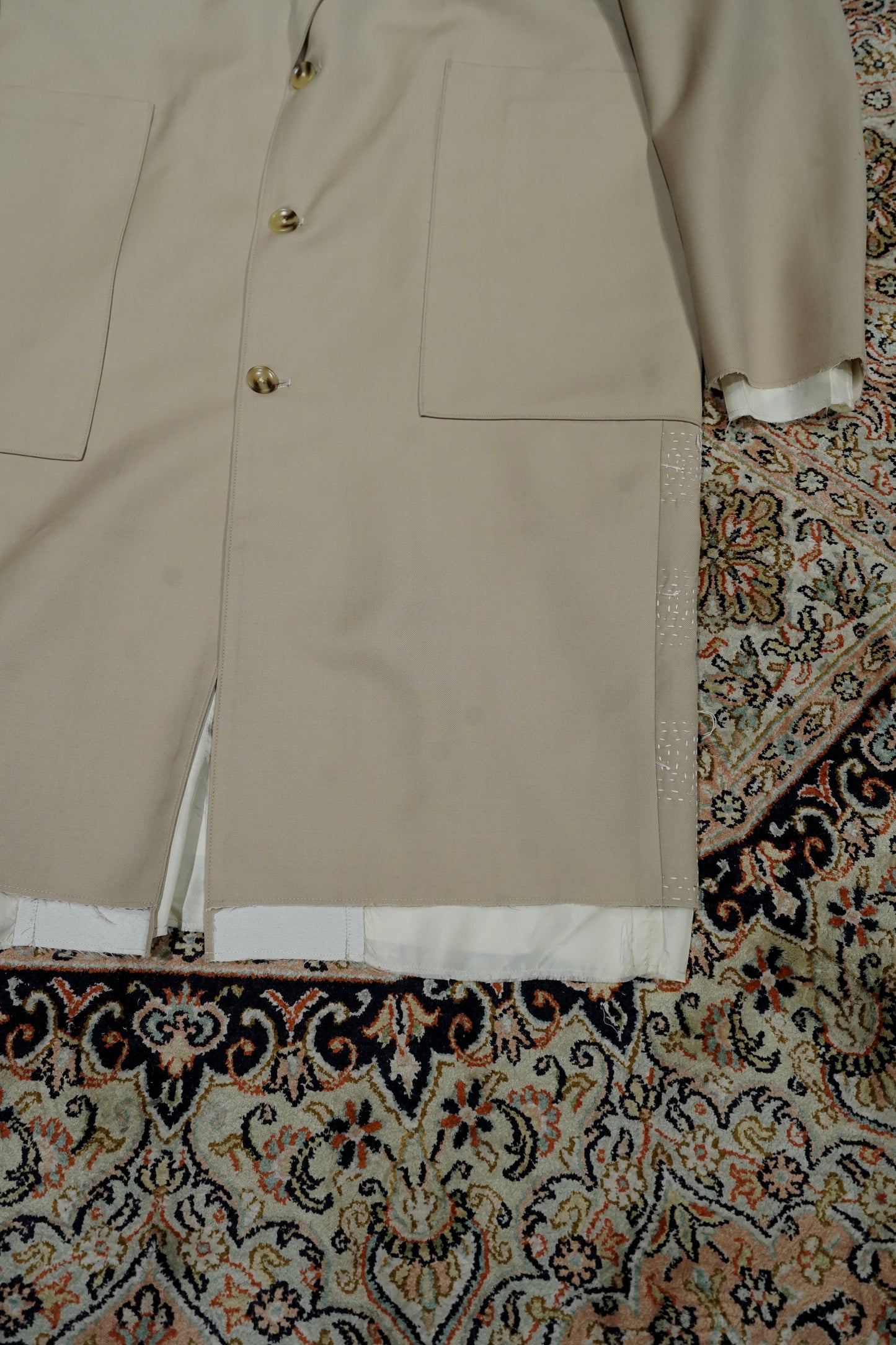 Glass Cypress Khaki Coat with Extended Lining (Khaki)