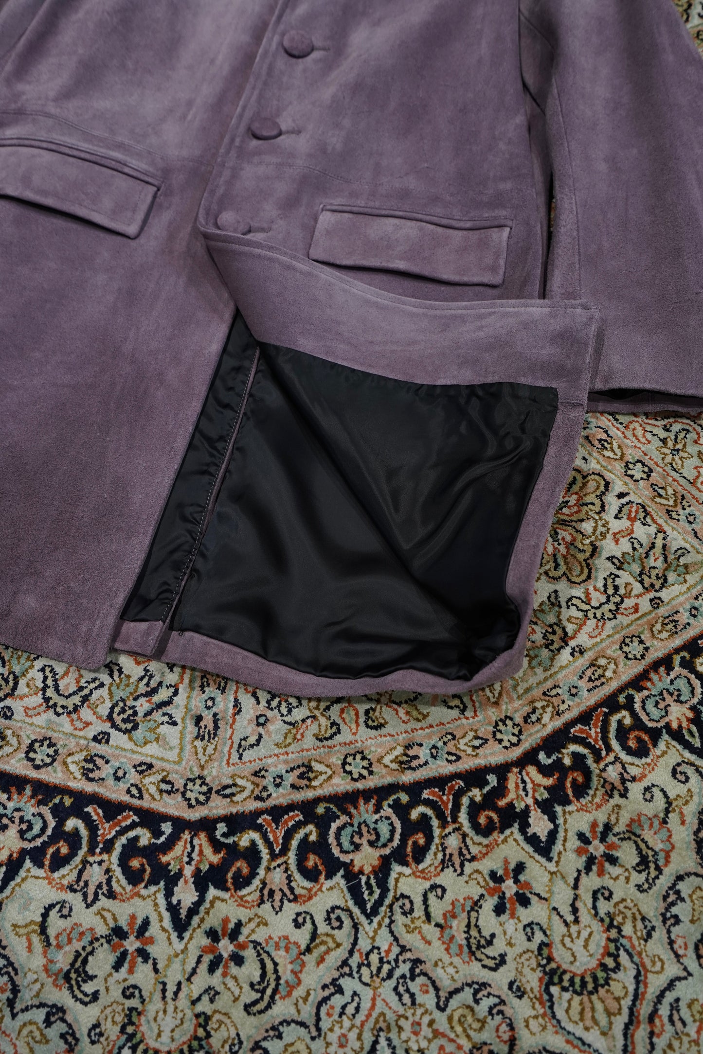 SUGARHILL SUEDE LEATHER COAT (PURPLE)