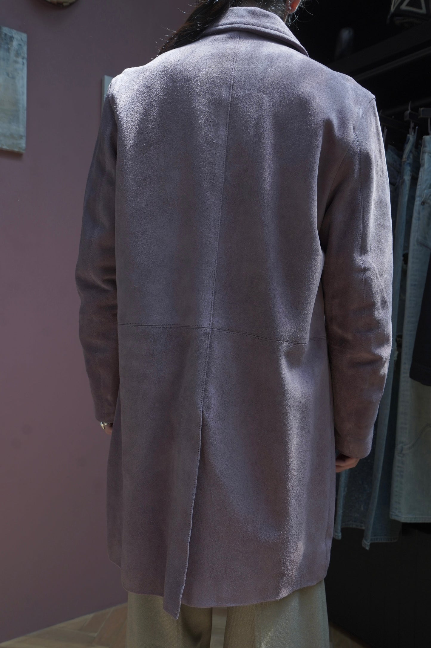 SUGARHILL SUEDE LEATHER COAT (PURPLE)