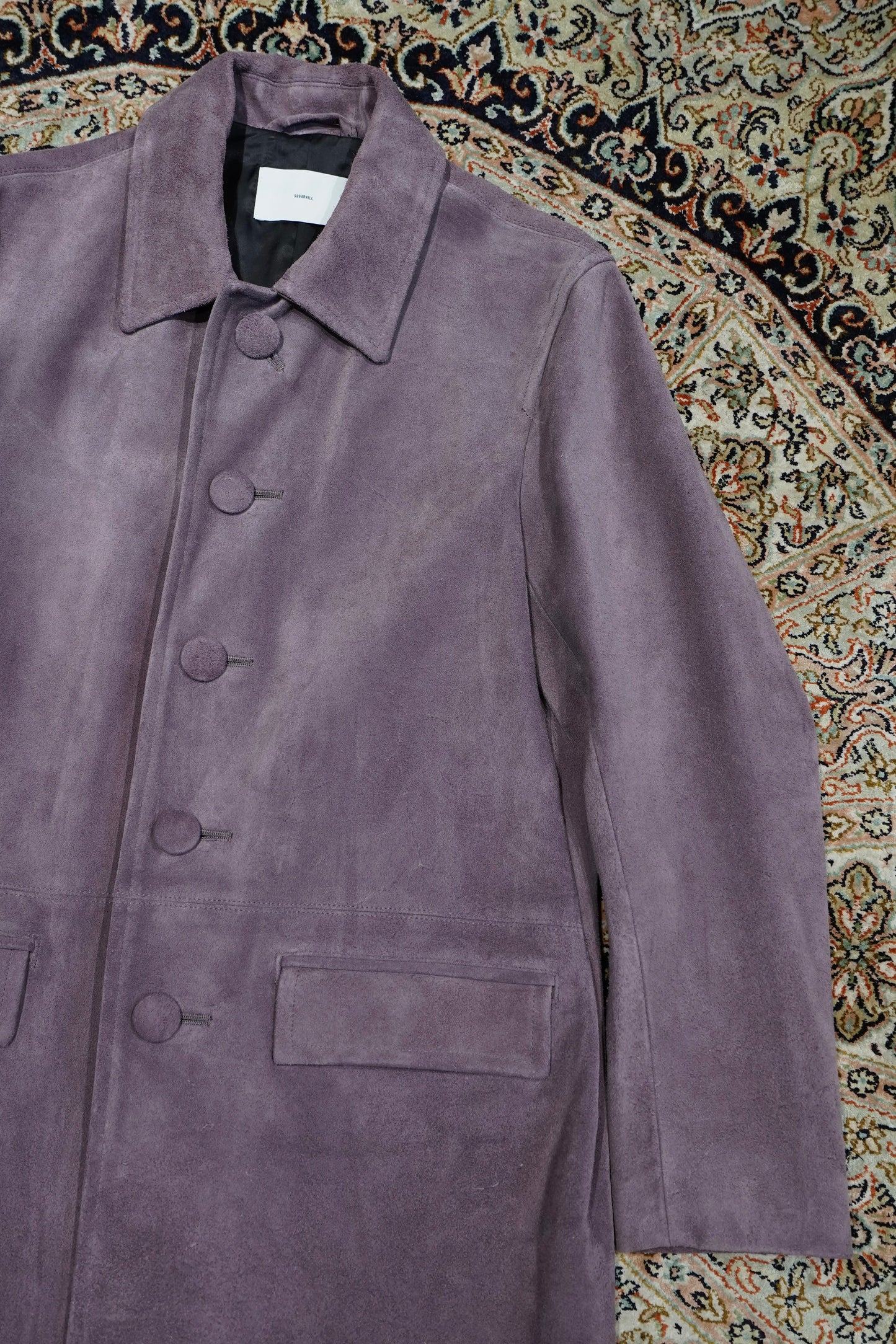 SUGARHILL SUEDE LEATHER COAT (PURPLE)