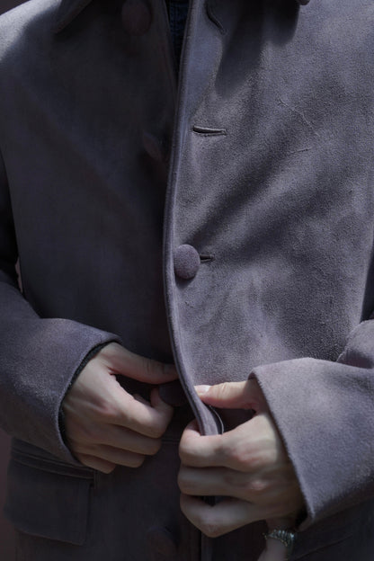 SUGARHILL SUEDE LEATHER COAT (PURPLE)