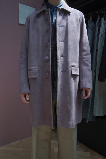 SUGARHILL SUEDE LEATHER COAT (PURPLE)