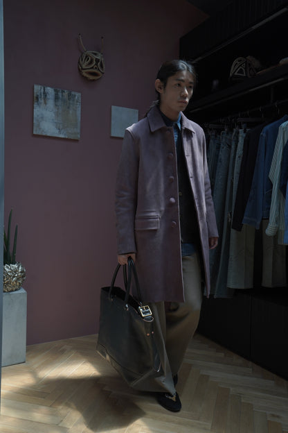 SUGARHILL SUEDE LEATHER COAT (PURPLE)