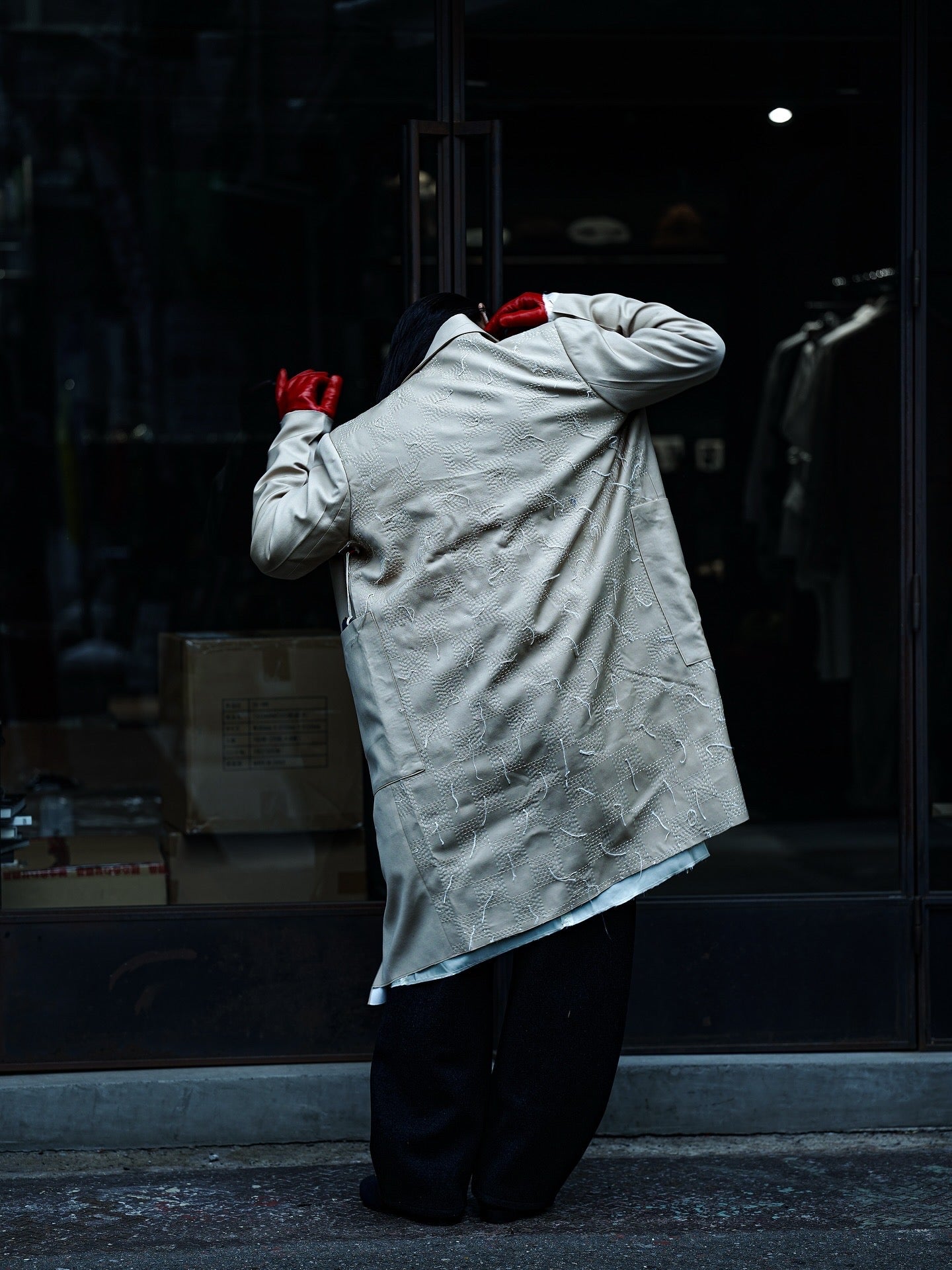 Glass Cypress Khaki Coat with Extended Lining (Khaki)