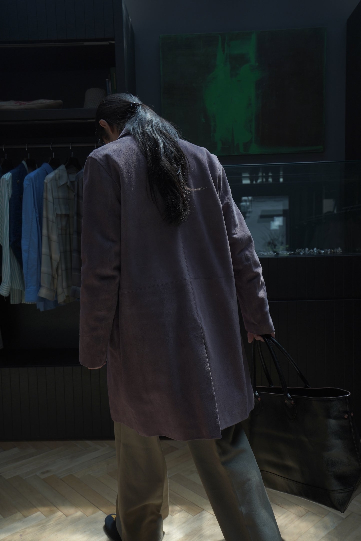 SUGARHILL SUEDE LEATHER COAT (PURPLE)