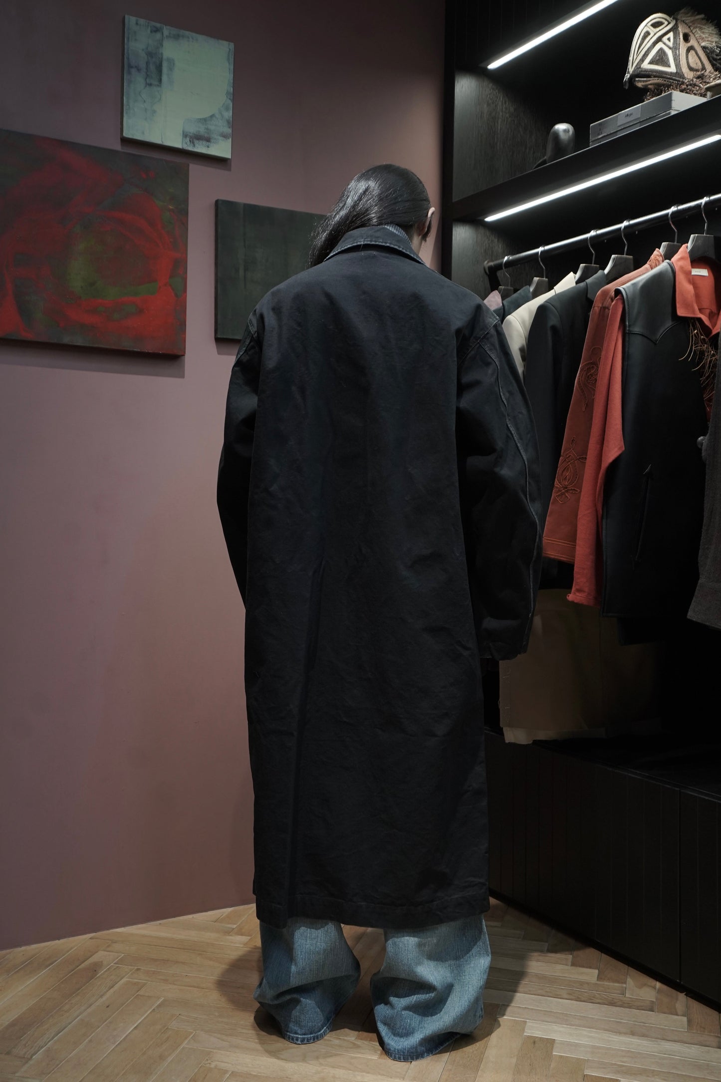 Fujimoto Lined Single Coat (BLACK)