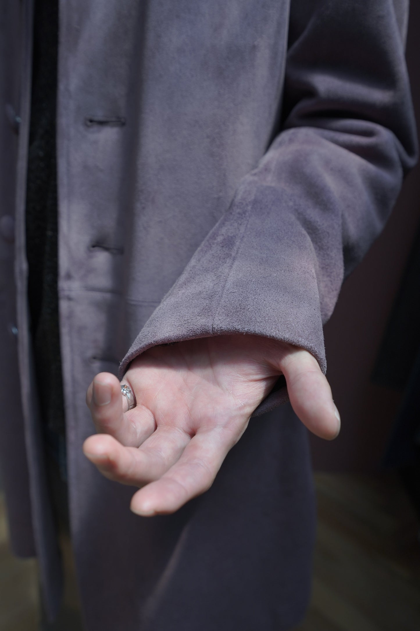 SUGARHILL SUEDE LEATHER COAT (PURPLE)