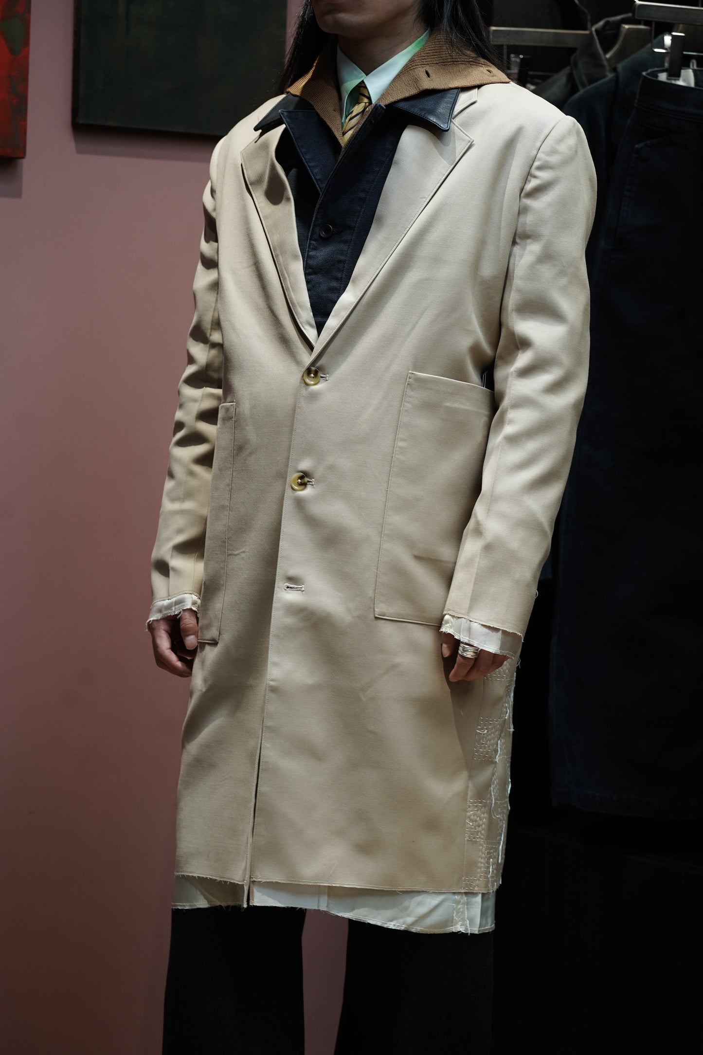 Glass Cypress Khaki Coat with Extended Lining (Khaki)
