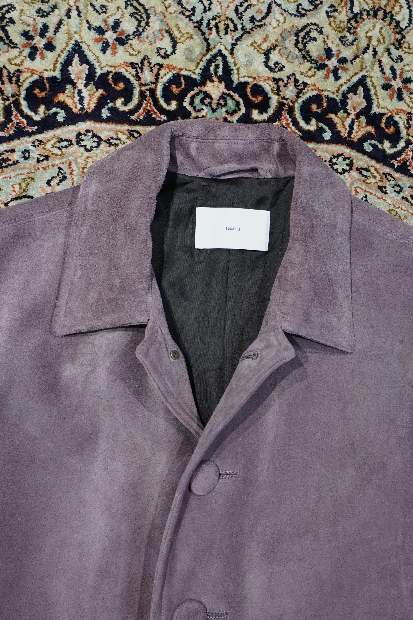 SUGARHILL SUEDE LEATHER COAT (PURPLE)