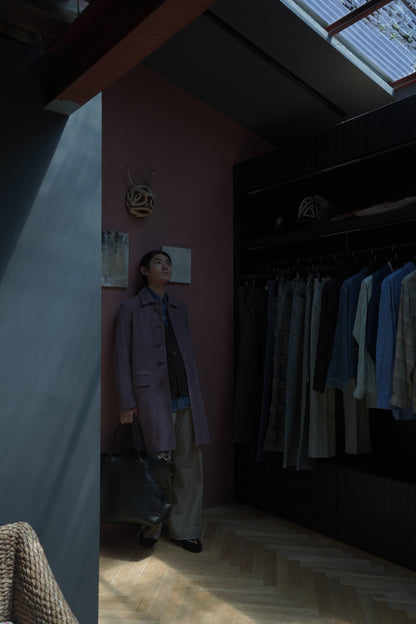 SUGARHILL SUEDE LEATHER COAT (PURPLE)